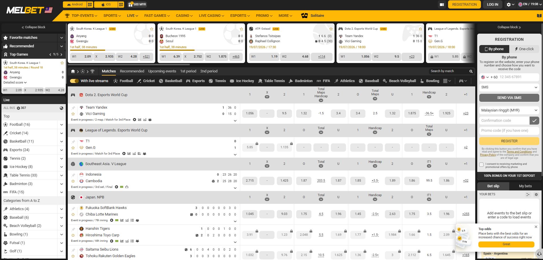 melbet malaysia live betting